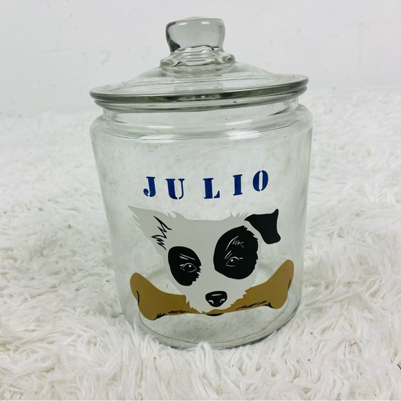 UNBRANDED glass dog Julio treats jar for dogs - Picture 11 of 12